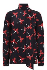 Valentino FAIRY FLOWERS PRINT BLOUSE L/S BLACK/RED